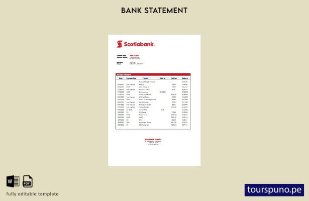 listo para imprimir plantilla de word   estado de cuenta de jamaica scotiabank